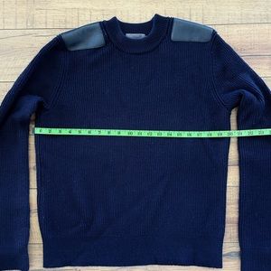 Vince Mens wool and leather sweater